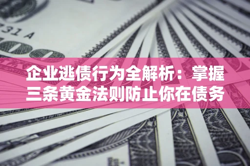 北京企业逃债行为全解析：掌握三条黄金法则防止你在债务乱局中“踩雷”